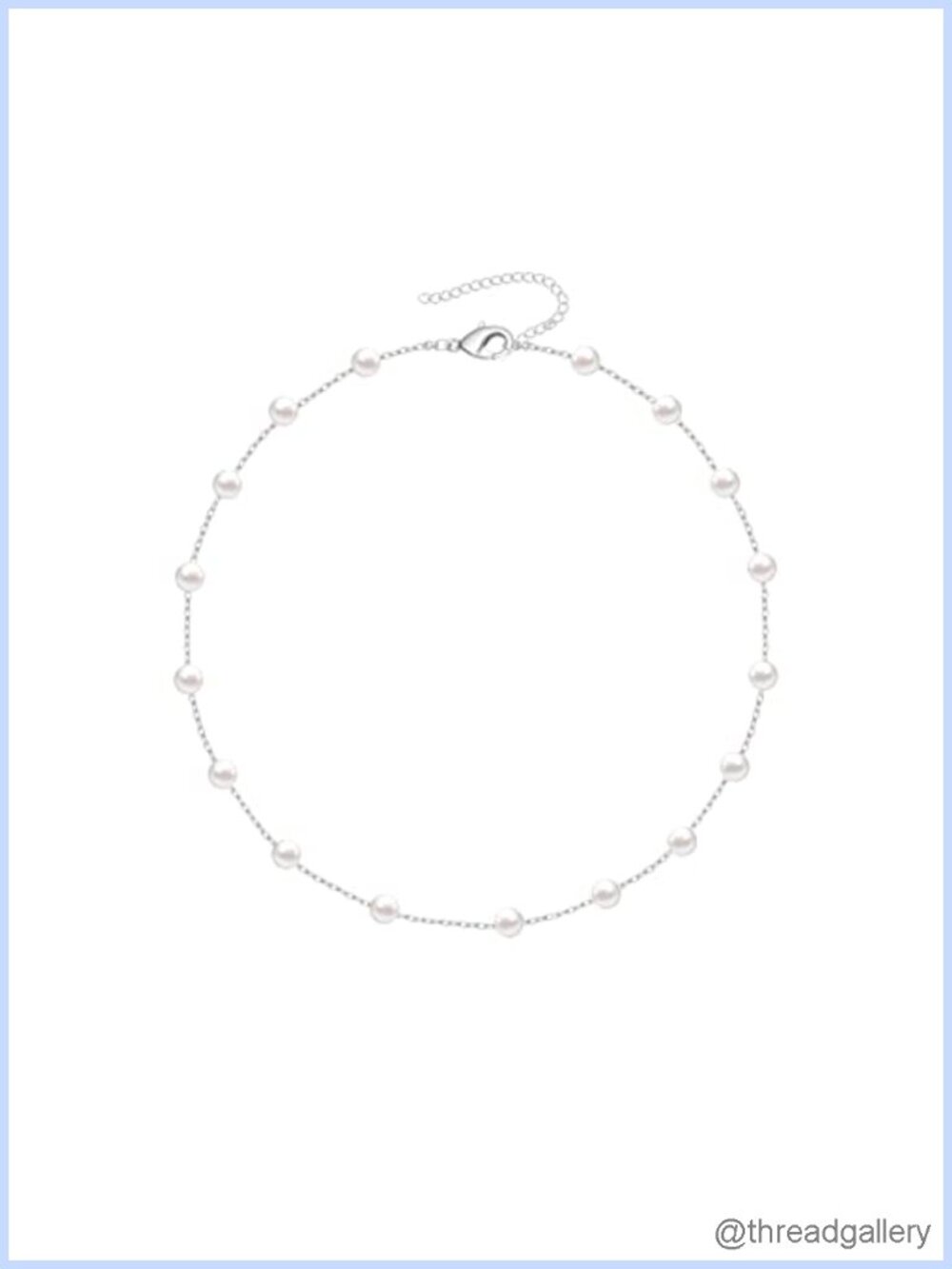 18k Gold Freshwater Pearl Choker Necklace Adjustable Dainty Chain for Women